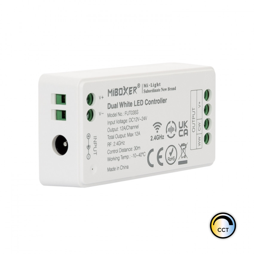 LED-Controller Dimmer CCT 12/24V DC MiBoxer FUT035S