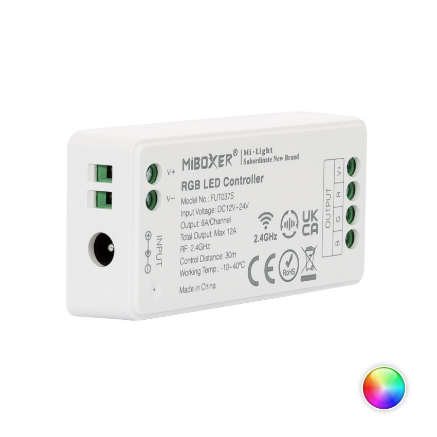 LED-Controller Dimmer RGB 12/24V DC MiBoxer FUT037S