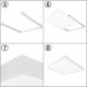 Panel LED 120x60cm 63W 6300lm LIFUD + Kit de Superficie