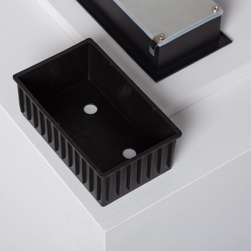 Baliza LED 5W Rectangular de Aluminio Negro IP65 Goethe