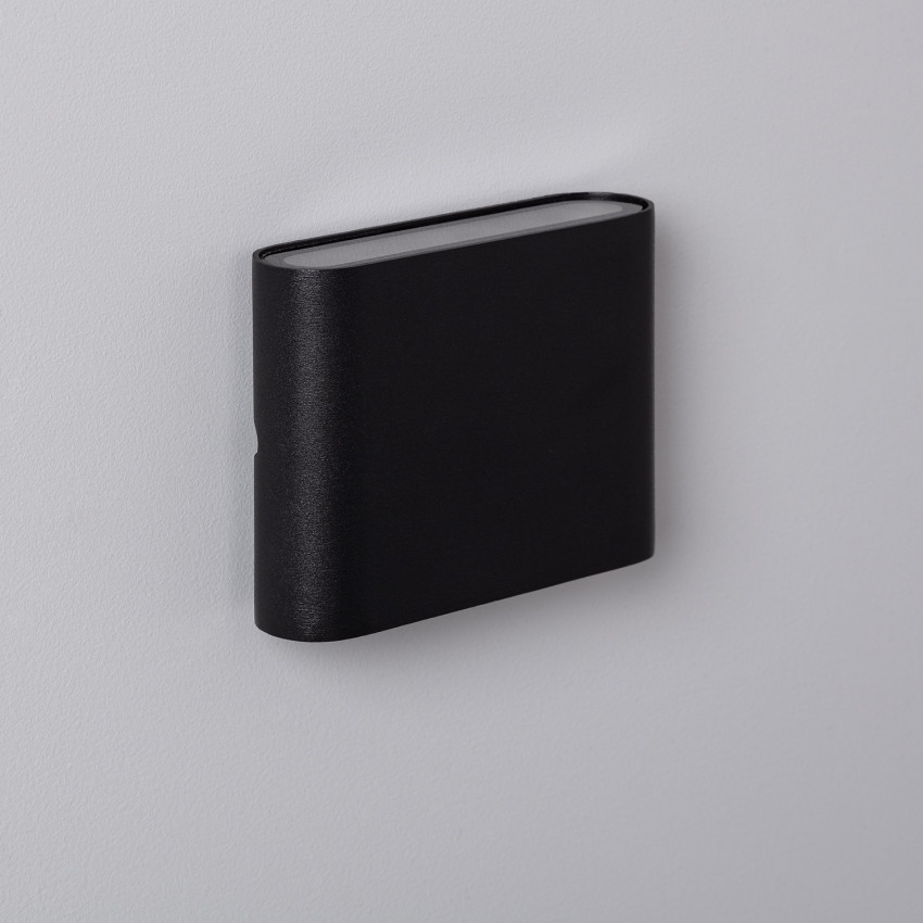 LED-Wandleuchte 6W Quadratisch Aluminium für Aussen Doppelseitige Beleuchtung Luming Schwarz