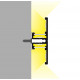 Perfil de Aluminio Moldura Doble 1m para Tira LED