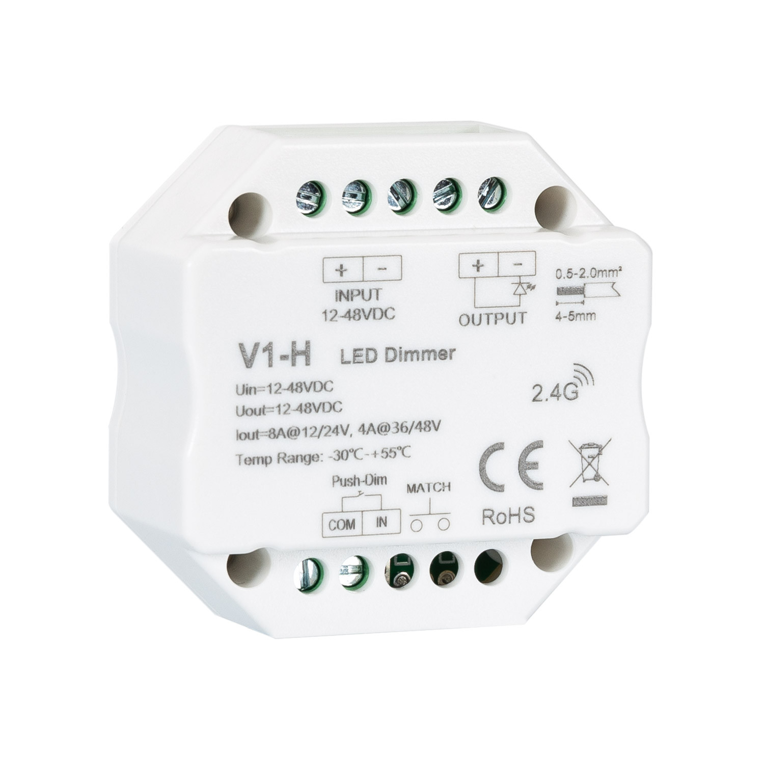 LED Dimmer 220V 230V Wireless Remote Control AC Triac 2.4G RF Switch Push  Touch Remote