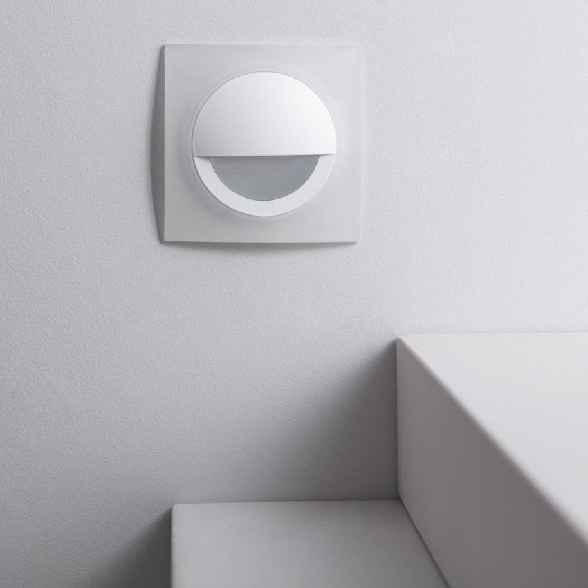 Aplique LED 3W Cuadrado de Aluminio Occulare Blanco