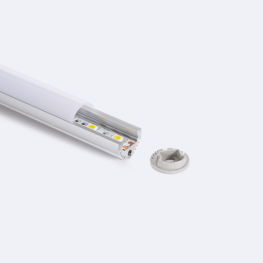 Aufhänge- und Oberflächenprofil Rund Aluminium für LED-Streifen 11 mm