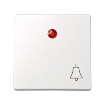 Touche Individuelle avec Voyant Lumineux et Gravure Sonnette SIMON 73 LOFT 73015 Blanc