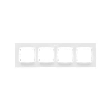 Cadre 4 Emplacements SIMON 82 Concept 8200647 Blanc mat