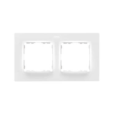 Cadre 2 Emplacements SIMON 82 Concept 8200627 Argenté