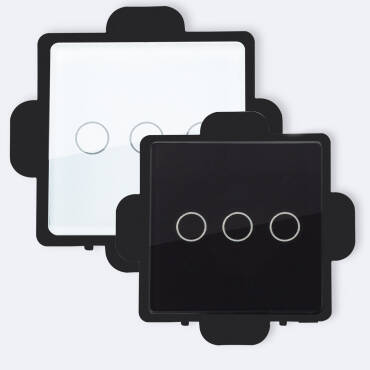 Interrupteur Tactile Triple Modern Noir