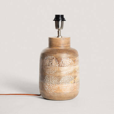 Base Lampe à Poser en Bois Akash ILUZZIA Naturel