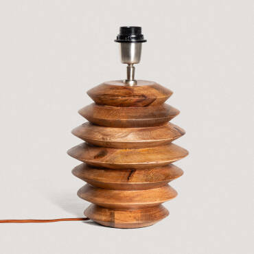 Base Lampe à Poser en Bois Vihaan ILUZZIA Naturel