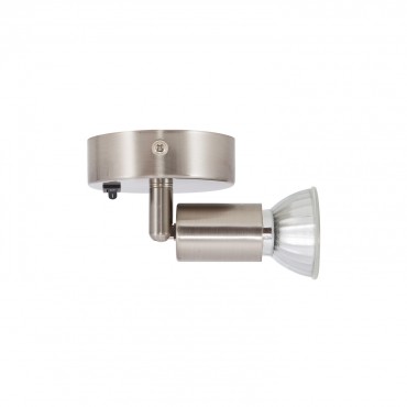 Avec Interrupteur Applique Spot Argenté Oasis 1 Orientable 53RLj4A