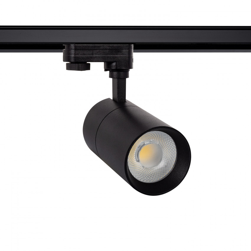 Spot LED New Mallet Dimmable 20W Noir No Flicker (UGR 15) pour Rail Triphasé (3 Allumages)