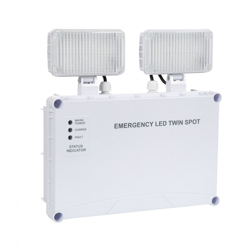 Éclairage de Sécurité LED TwinSpot Carré 6W