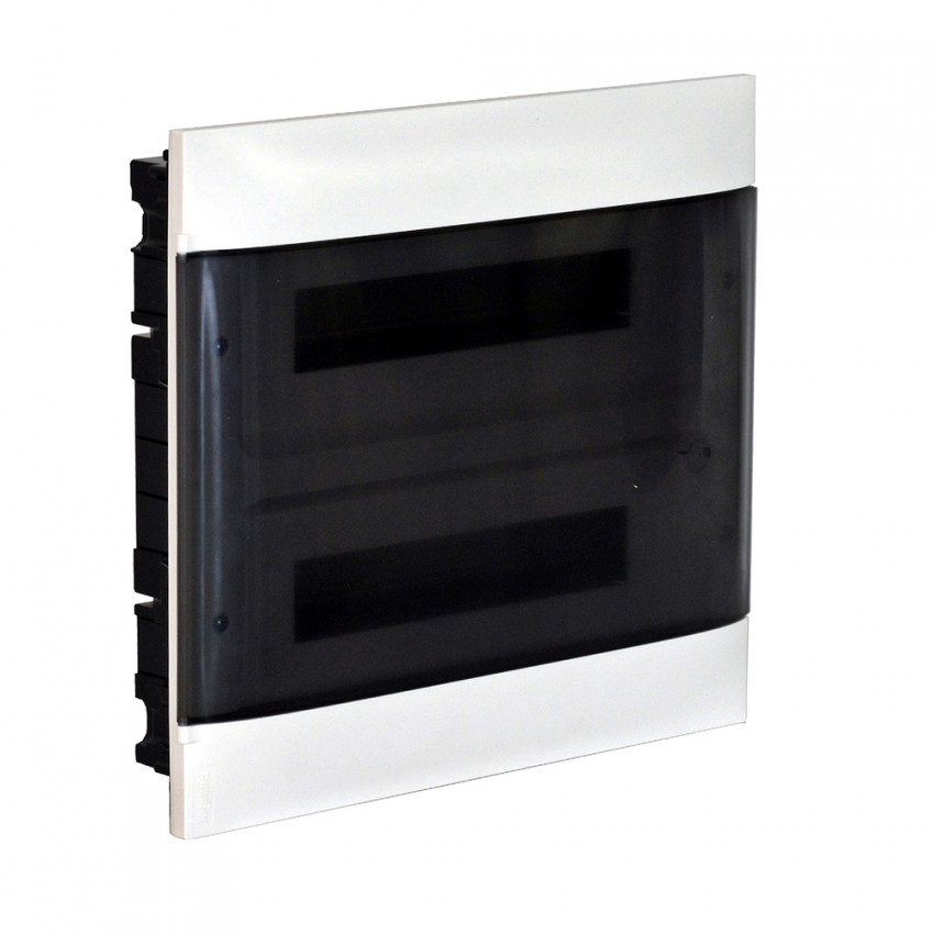 Boîte d'Encastrement Practibox S pour Cloisons Préfabriquées Porte Transparente 1x18 Modules LEGRAND 137077