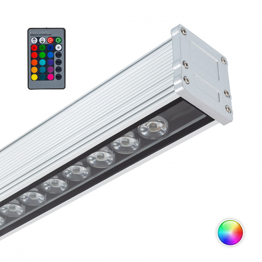 Linéaire LED Wallwasher Murale RGB 36W IP65 1000mm