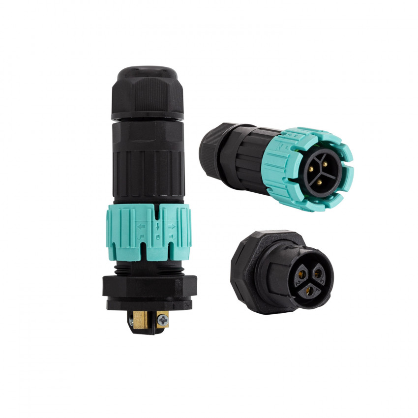 Connecteur pour Boîte Étanche 3 Pins 0.5 à 2.5 mm² IP68 