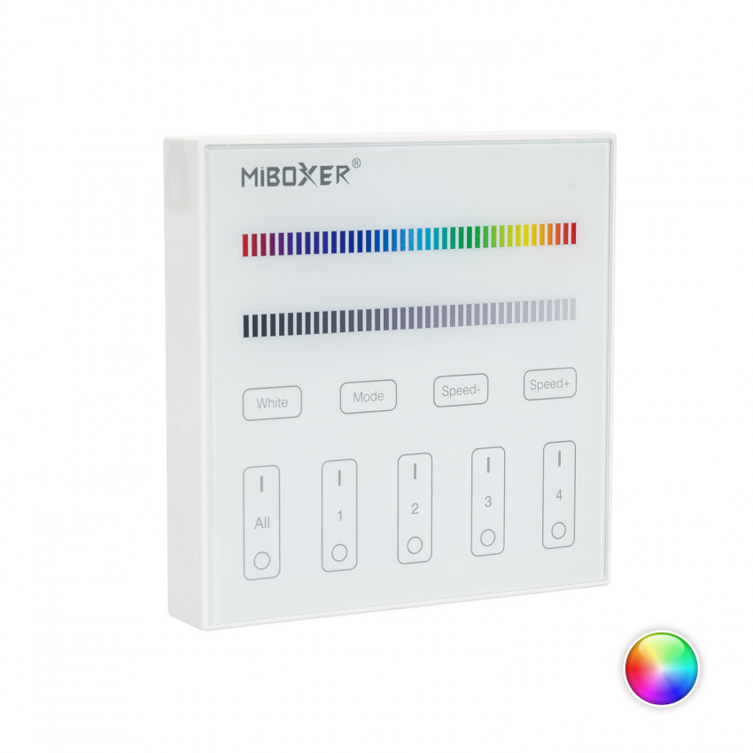 Télécommande Murale RF pour Variateur LED RGBW 4 Zones MiBoxer B3 