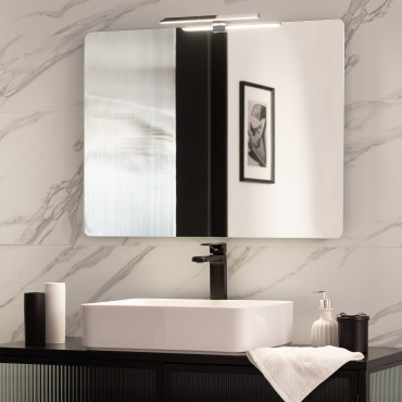 Applique LED Salle de Bain Carl 5W Argentée pour Miroir 6000K