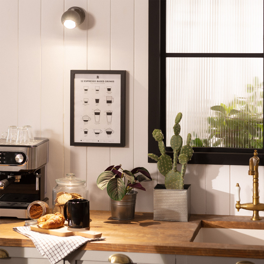 Foco Orientable Ates Negro