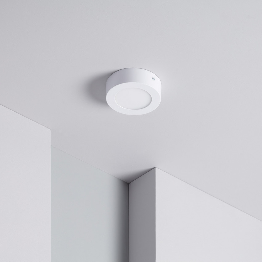 Plafonnier LED Rond SwitchCCT Sélectionnable 6W Dimmable Ø120 mm