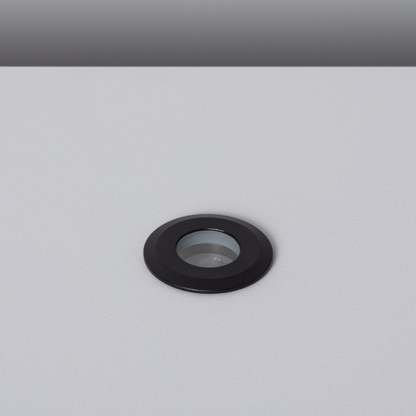 Spot Extérieur LED 1W Encastrable au sol 12-24V DC Noir Tiziano 