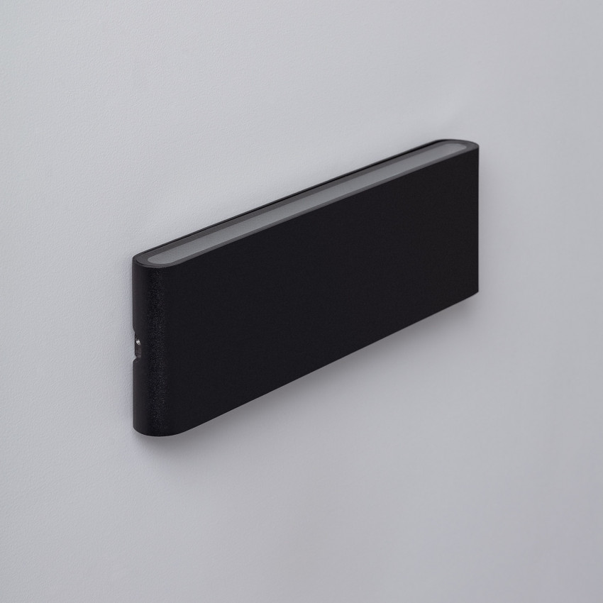 Applique Murale LED Aluminium Longluming 20W Éclairage Double Face Noire pour Extérieur 