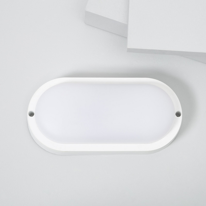 Plafonnier LED Extérieur Ovale 25W Hublot White IP65 96x198 mm 