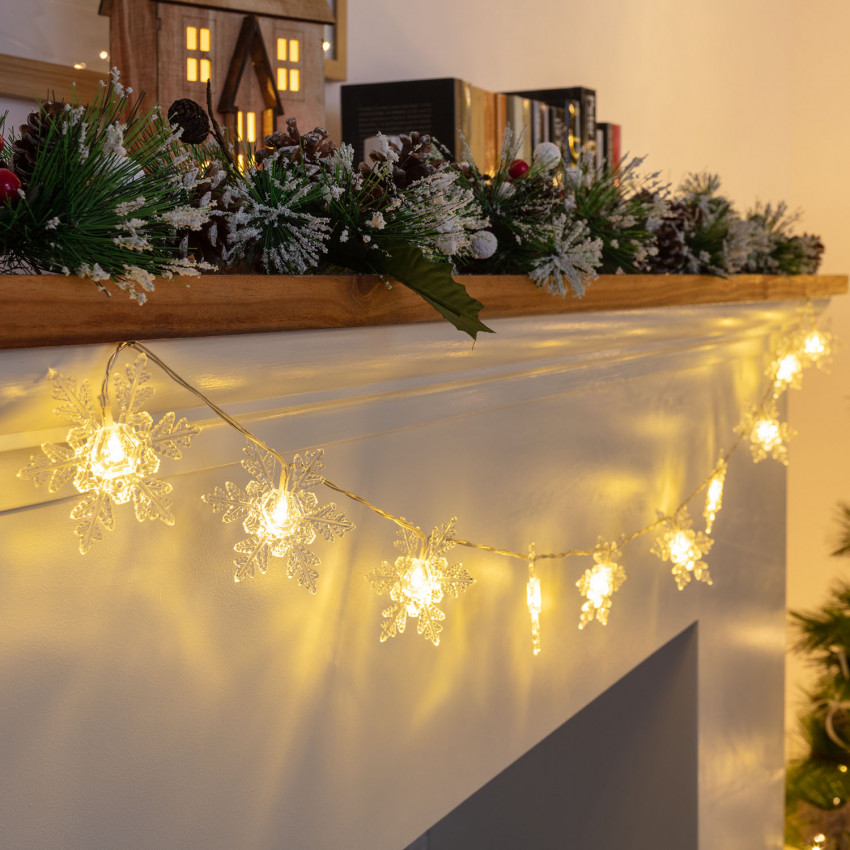 Guirlande LED à Piles Snowy 1.2m 