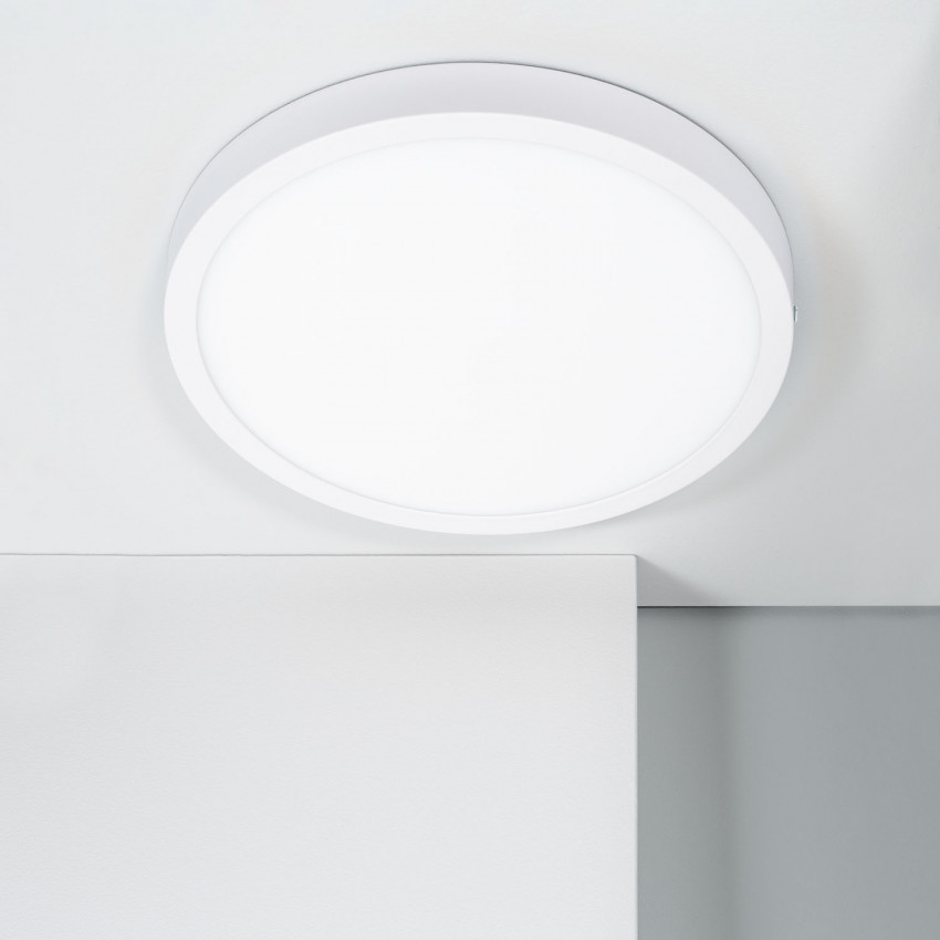 Plafonnier LED Rond Aluminium Slim 24W CCT Sélectionnable Galán Ø280 mm SwitchDimm 