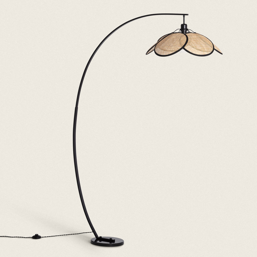 Lampadaire Rotin Arc Nirvana  