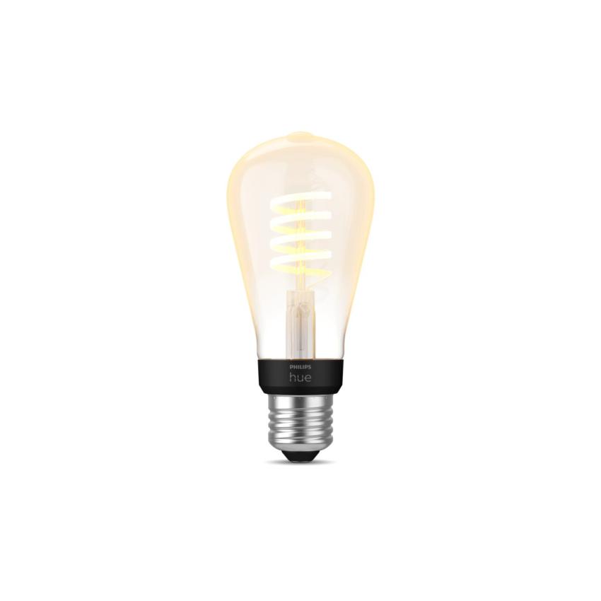 Ampoule LED Filament E27 7W 550 lm ST64 PHILIPS Hue White Ambiance 