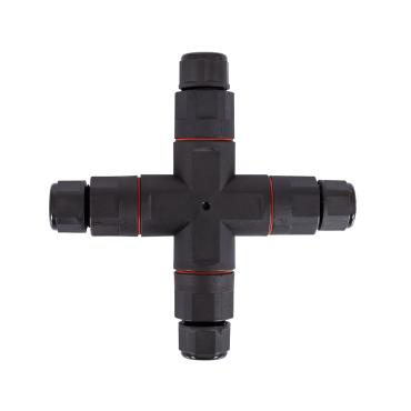 Connecteur Câble Étanche 3 Contacts Type X avec Connecteur Rapide 0.5mm²- 2.5mm² IP68 Noir