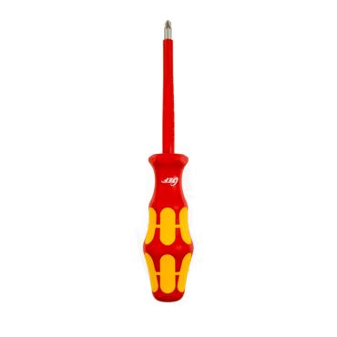 Tournevis Isolant Pointe Pozidriv/Plano PZ/S1 Spécial Différentiels et Disjoncteurs VDE 1000V GEF Rouge