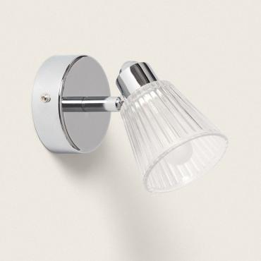 Lampe Murale Salle de Bain 1 Spot Chrome Rain Argent