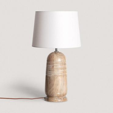 Photographie du produit : Lampe à Poser en bois Warsha ILUZZIA