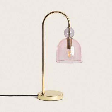 Lampe à Poser Métal et Verre Baudelaire Doré