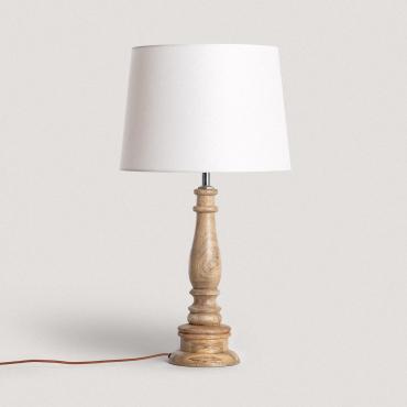 Photographie du produit : Lampe à Poser en bois Dinka ILUZZIA