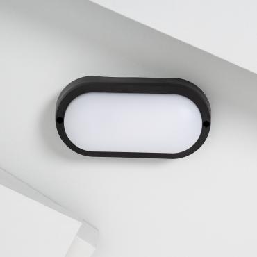 Plafonnier LED Extérieur Ovale 15W Hublot Black IP65 85x173 mm Plusieurs options