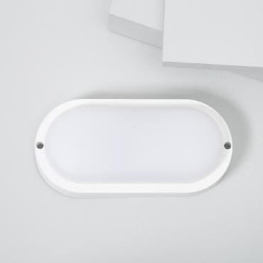 Plafonnier LED Extérieur Ovale 25W Hublot White IP65 96x198 mm Plusieurs options