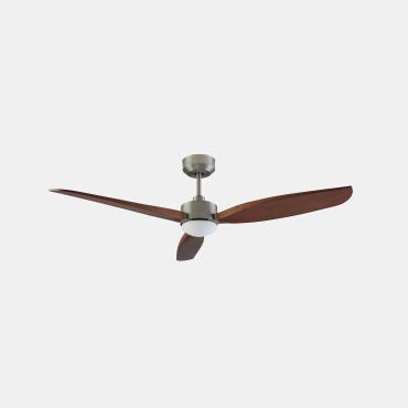 Ventilateur de Plafond Silencieux Embat Niquel Bois 132.7cm Moteur DC LEDS-C4 30-8000-81-F9 Argent
