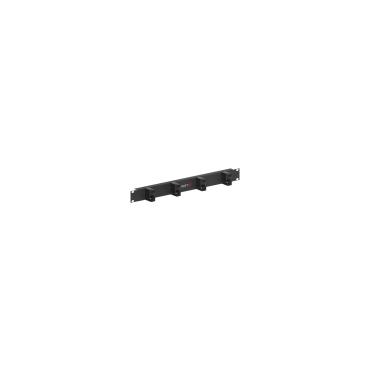 Panneau de Guidage Câble Horizontal avec 4 Lires Plastifiées (1 U) OPENETICS 5520 Noir