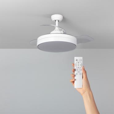 Ventilateur de Plafond Silencieux Dalori Blanc 106cm Moteur DC Blanc