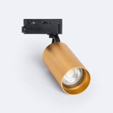 Lux Single Phase Track Spotlight Fitting for GU10 Bulb - Gold