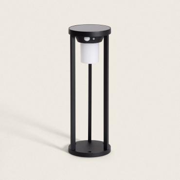 Eneko 2W Aluminium Outdoor Solar LED Bollard with Motion Sensor 40cm - Black