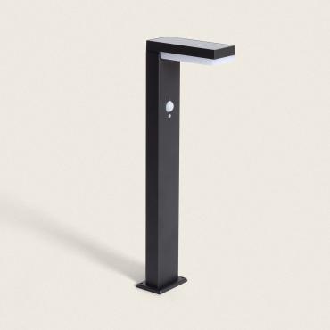 Goran 2W Aluminium Outdoor Solar LED Bollard with Motion Sensor 50cm - Black