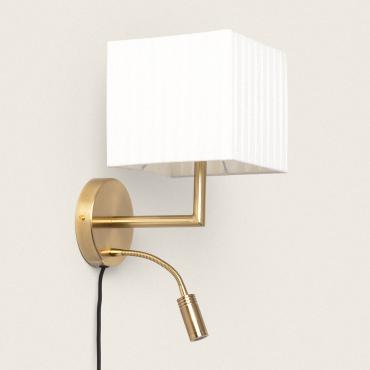 Linna Round 2.5W Metal Wall Lamp with Reading Light - White