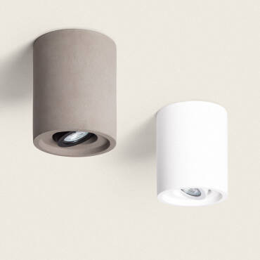 Vulni Plaster or Cement Ceiling Lamp - White