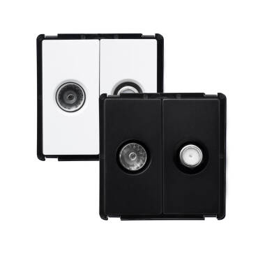 TV + Satellite Socket - White