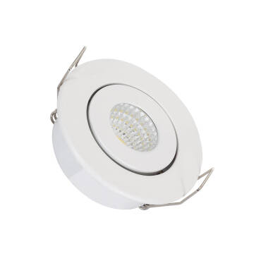 White Round Adjustable 1W COB LED Downlight Ø44mm Cut-Out - Several options